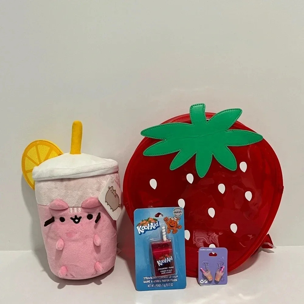 Claire’s Bundle including backpack, Pusheen, earrings and lip balm.